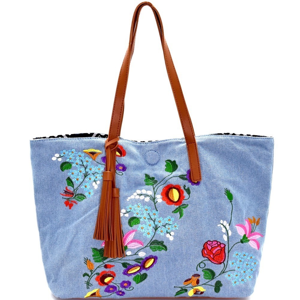 large floral tote